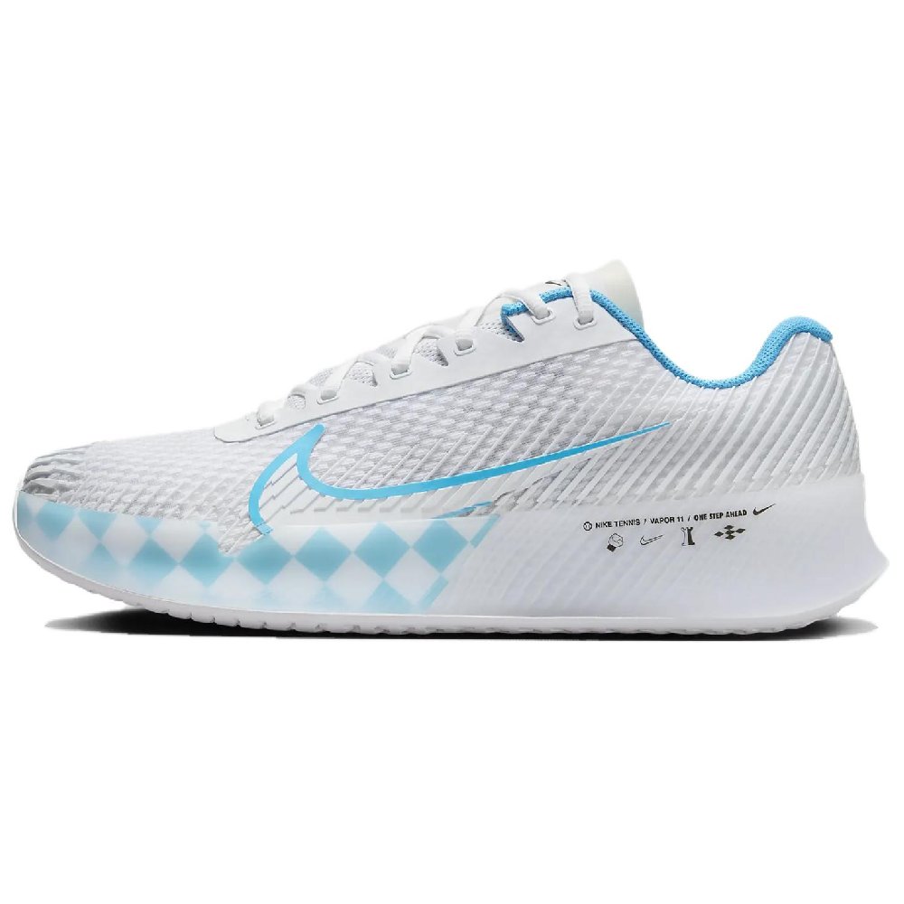 Nike Court Vapor Anti-Slip Wear-Resistant Low-Top Tennis Shoes Men's White Blue