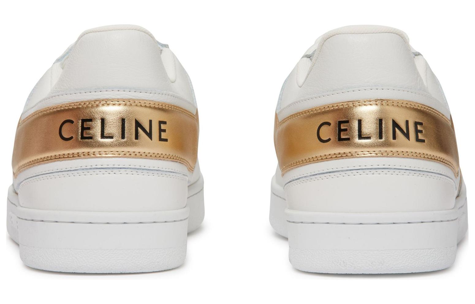 CELINE Stylish Skateboarding Shoes Women's White Gold купить в интернет-магазине Yoocart с быстрой доставкой по России.