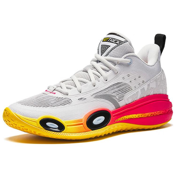 Anta Assault 1st Generation 1 Slip-Resistant Low-Top Basketball Shoes Men's Gray Red