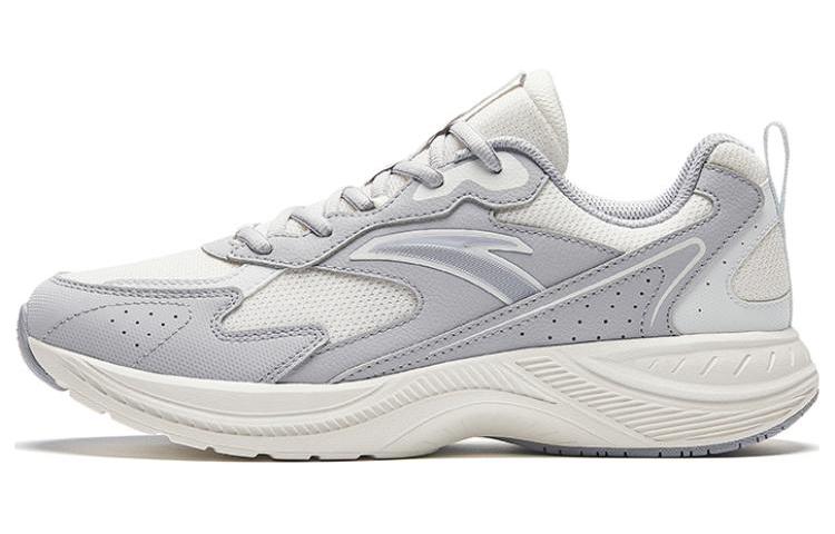Anta Anti-Slip Wear-Resistant Low-Top Retro Running Shoes Men's Gray White