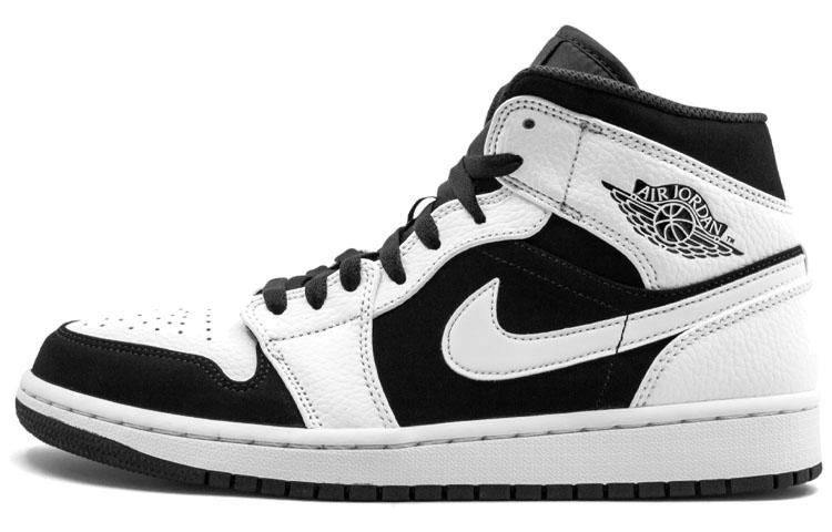 Jordan 1 Mid 'White Black'