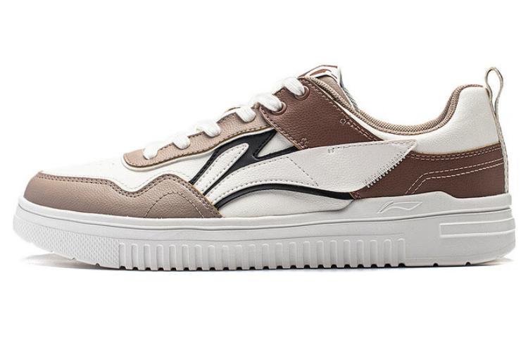 LiNing Qingyun Wear-Resistant Low-Top Skateboard Shoes Men's Mist White