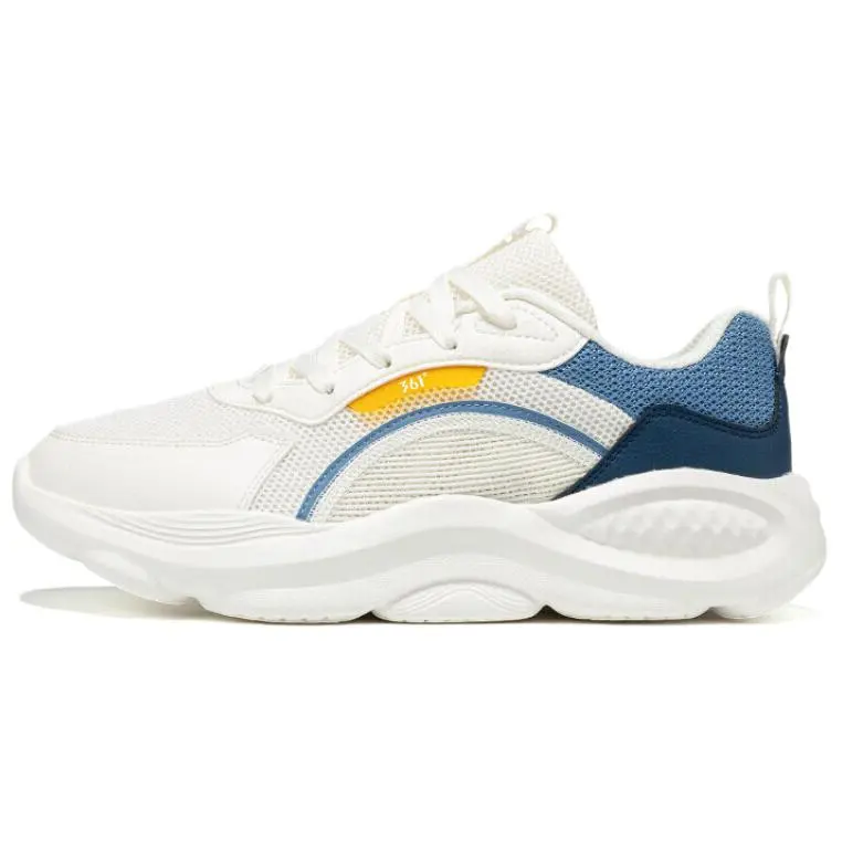 361° Abrasion Resistant Slip Resistant Low top Casual Shoes Men's White Blue