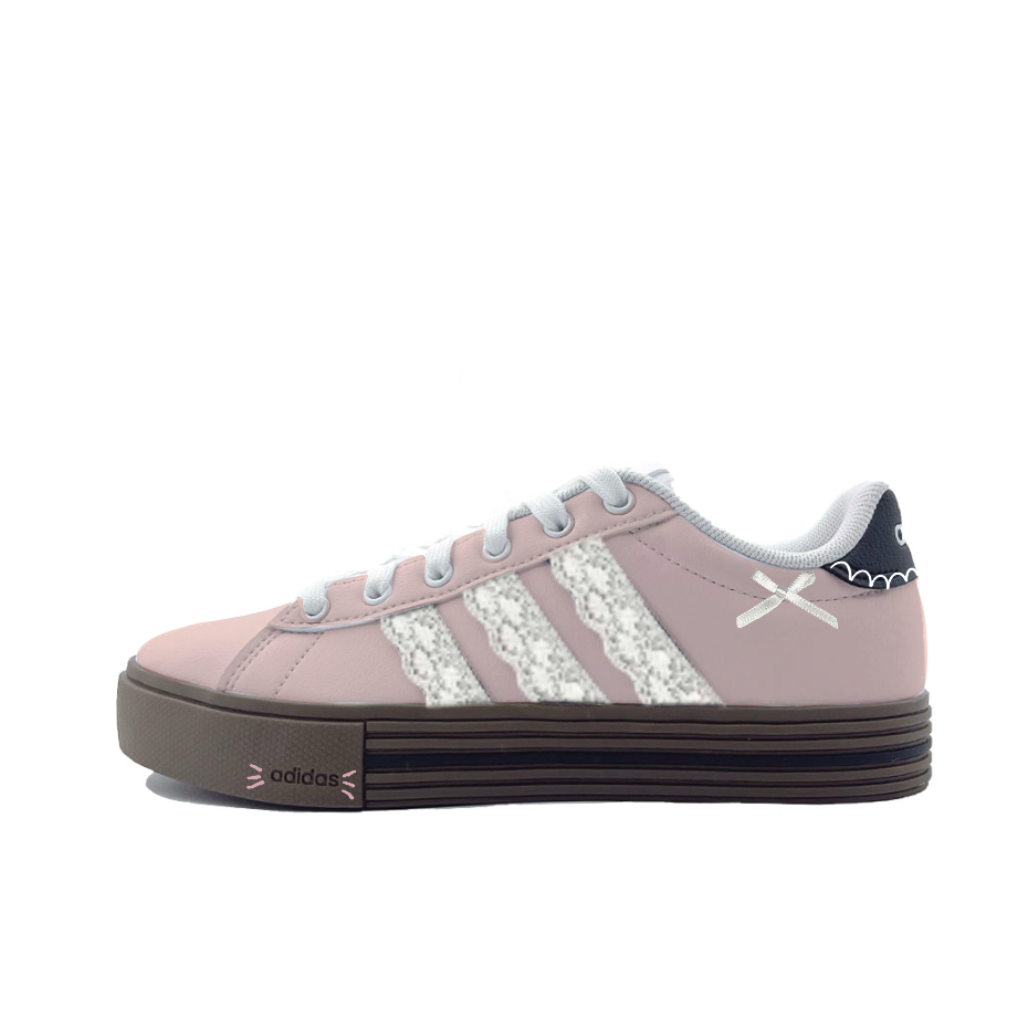 Adidas Daily 4.0 Chanel Dream Abrasion Resistant Low Top Skateboard Shoes Unisex Pink