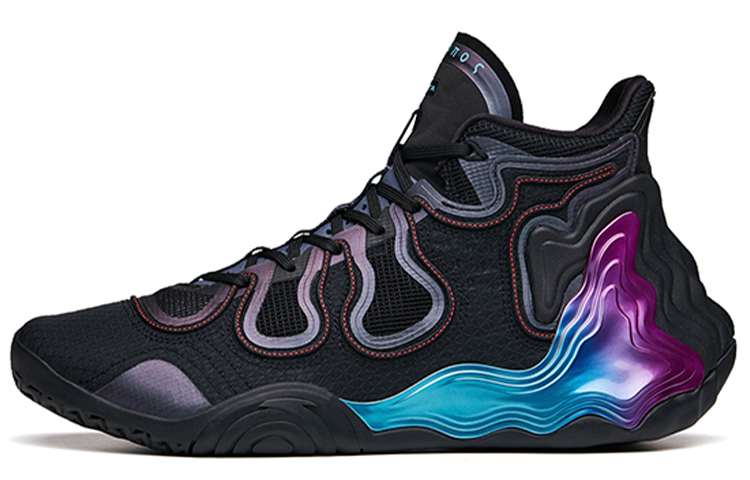 Anta Star Mountain ' Aurora ' Cushioning Anti-Slip And Wear-Resistant High-Top Performance Basketball Shoes Black