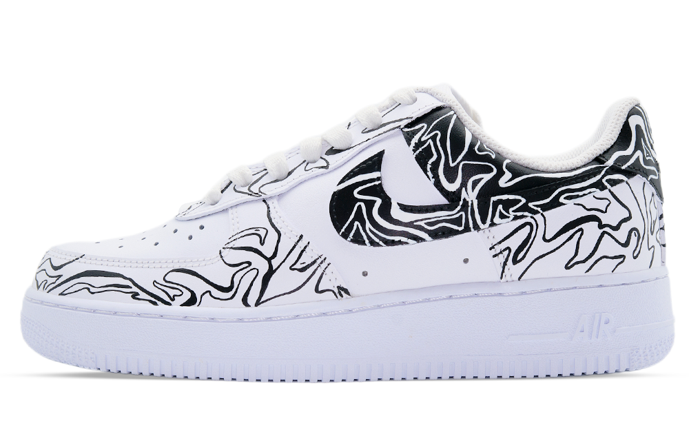 Nike Air Force 1 Low-Top Skateboard Shoes Women's Black White