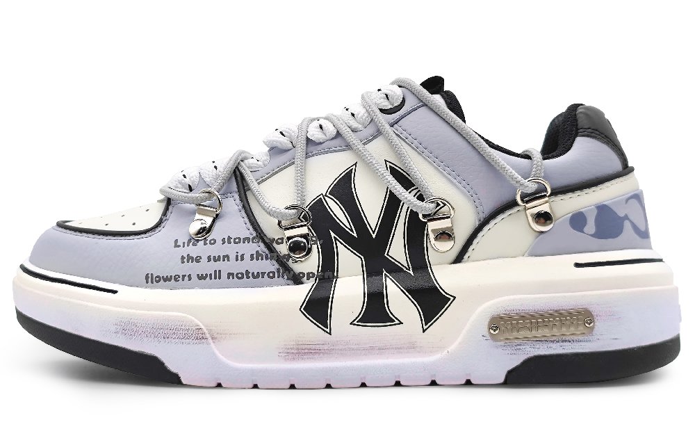 MLB Chunky Liner Anti-Slip And Wear-Resistant Height Increasing Low-Top Skateboard Shoes Unisex Taro Purple