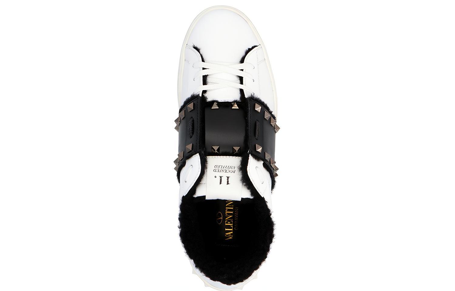 Valentino Untitled Low Top Stylish Skateboarding Shoes Men's White Black