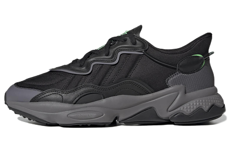 Adidas Originals Ozweego 'Black Charcoal Screaming Green'