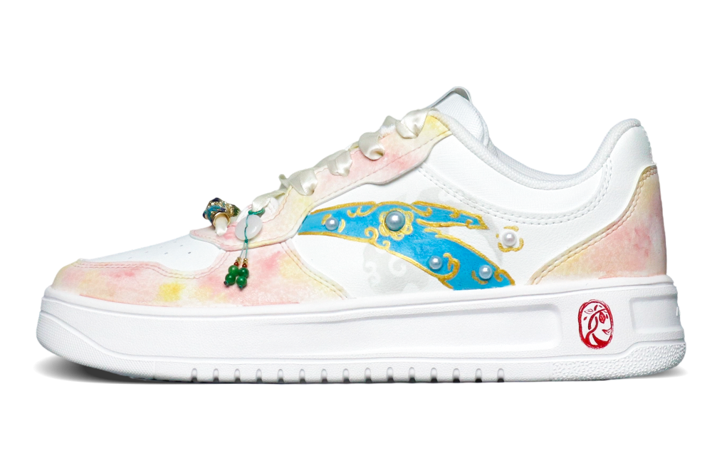Anta Cushioned Wear Resistant Lightweight Low Top Skateboard Shoes Women's White