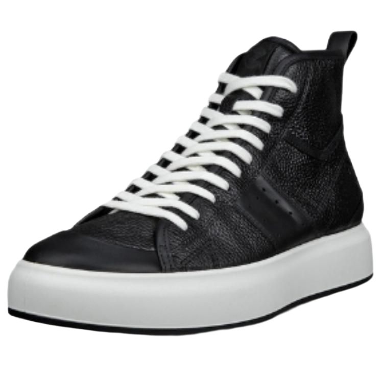 Ecco High Top Skateboard Shoes Men's Black
