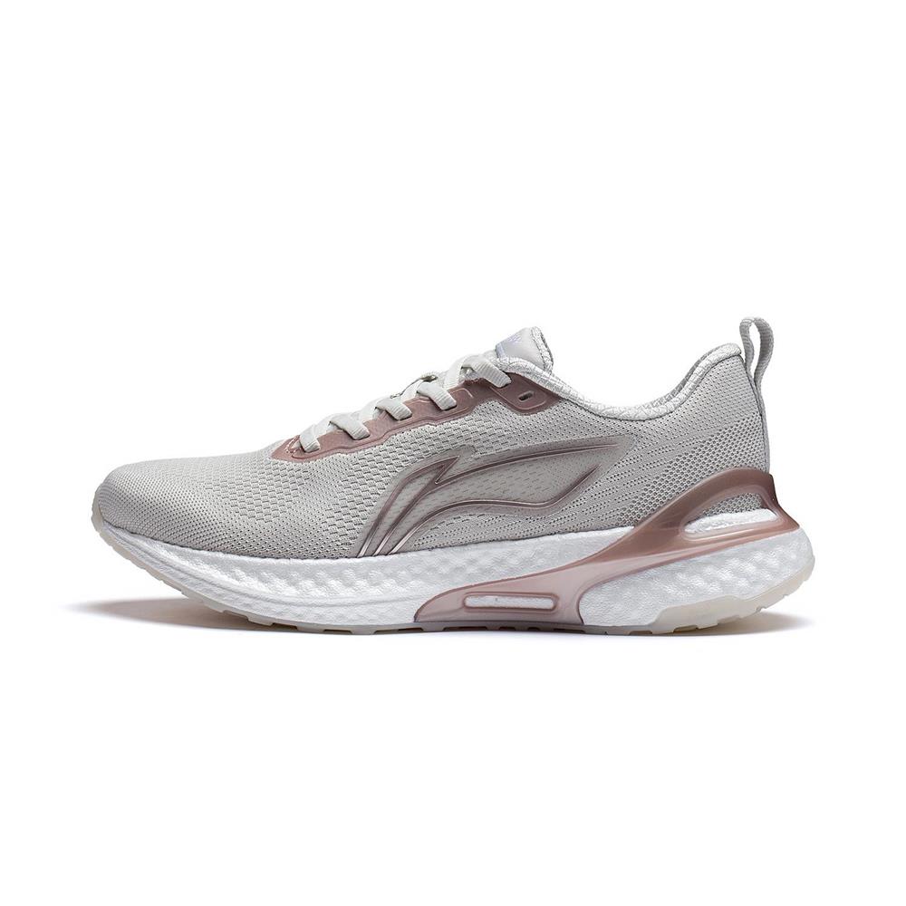 LiNing Cushioning And Breathable Low Top Casual Running Shoes Women's Antarctic Gray