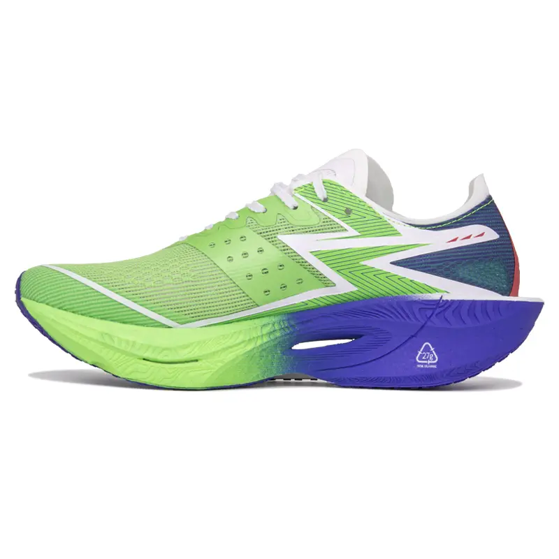 361° Fly Burn 3 Wear-Resistant Lightweight Rebound Low-Top Carbon Plate Marathon Running Shoes Unisex Light Green