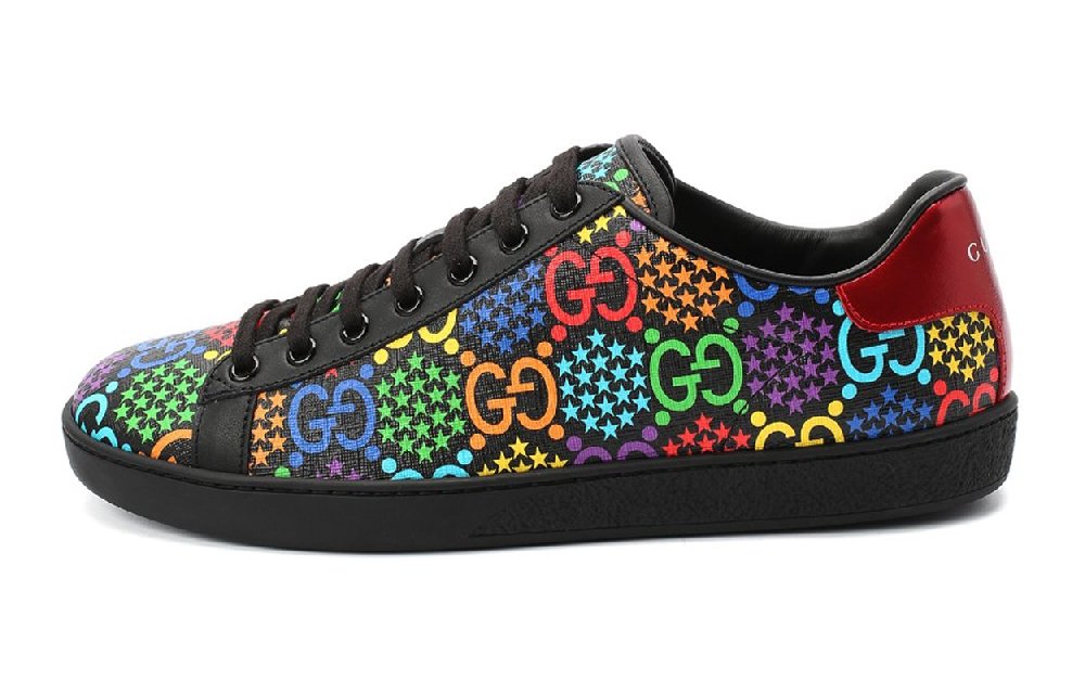 GUCCI Women's Ace Gg Supreme Low 'Psychedelic   Black'
