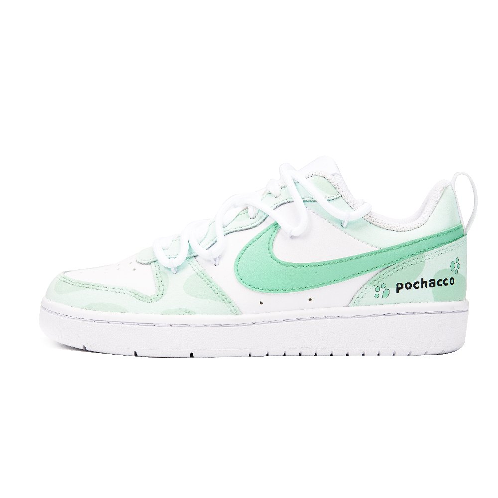 Nike Court Borough Low-Top Skateboard Shoes GS White Green