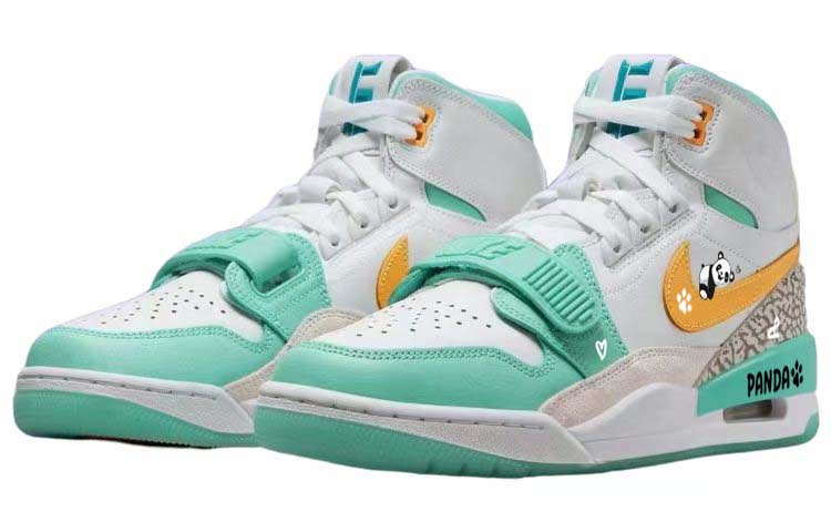 Jordan Legacy 312 Cushioned Wear-Resistant Breathable High-Top Vintage Basketball Shoes Men's White Green купить в интернет-магазине Yoocart с быстрой доставкой по России.