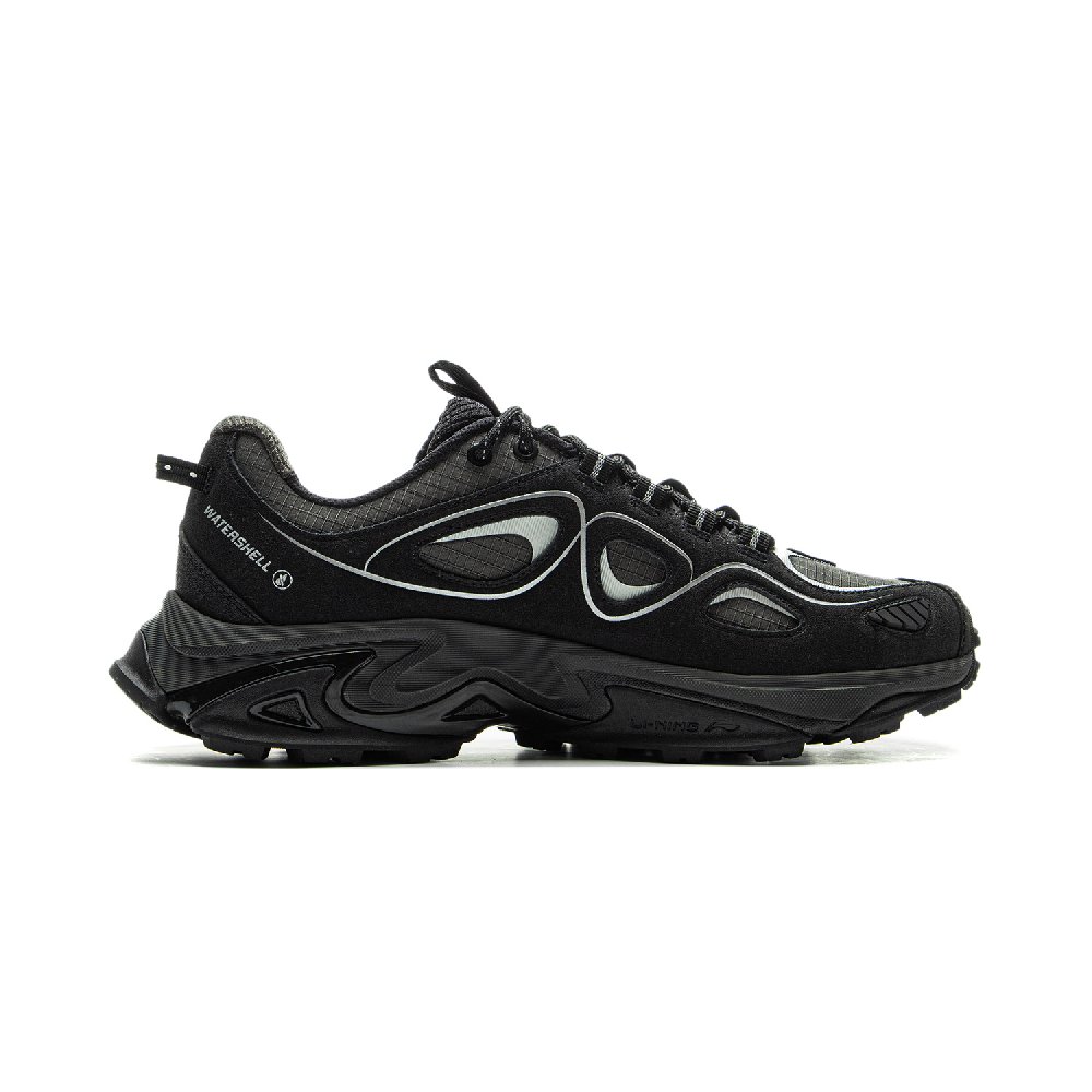 LiNing Rebound Slip-Resistant Mid-Top Casual Shoes Unisex Black Gray
