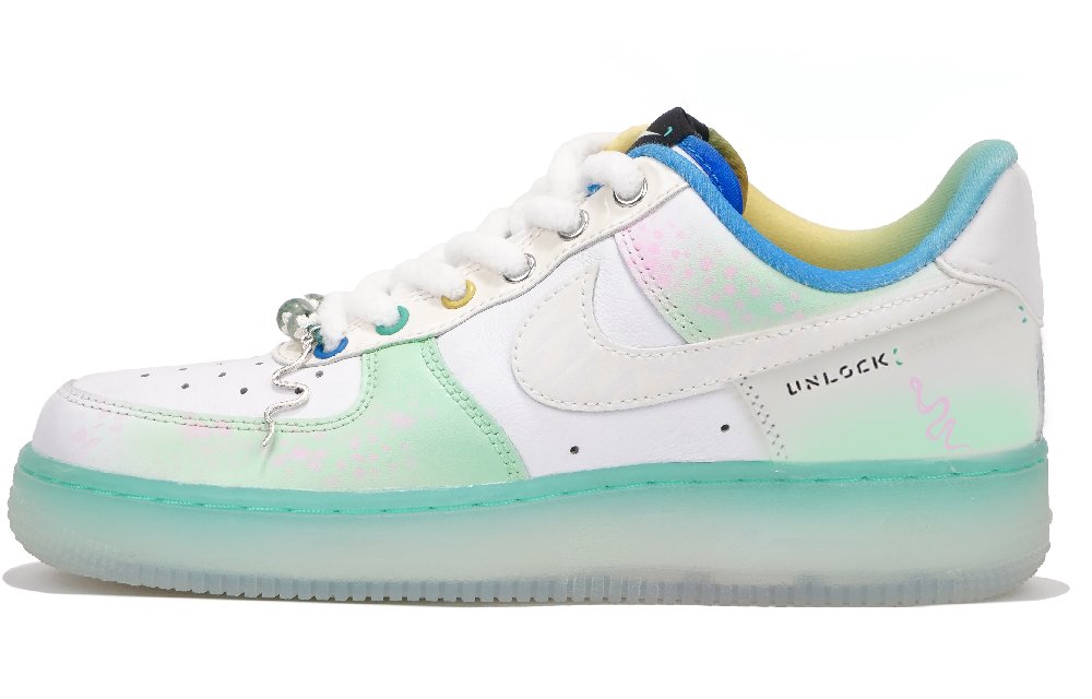 Nike Air Force 1 Anti-Slip Wear-Resistant Low-Top Skateboard Shoes Unisex Green White