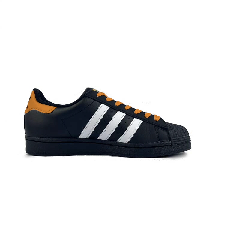 Adidas Originals SUPERSTAR Slip-Resistant Low-Top Skateboard Shoes Unisex Black Orange