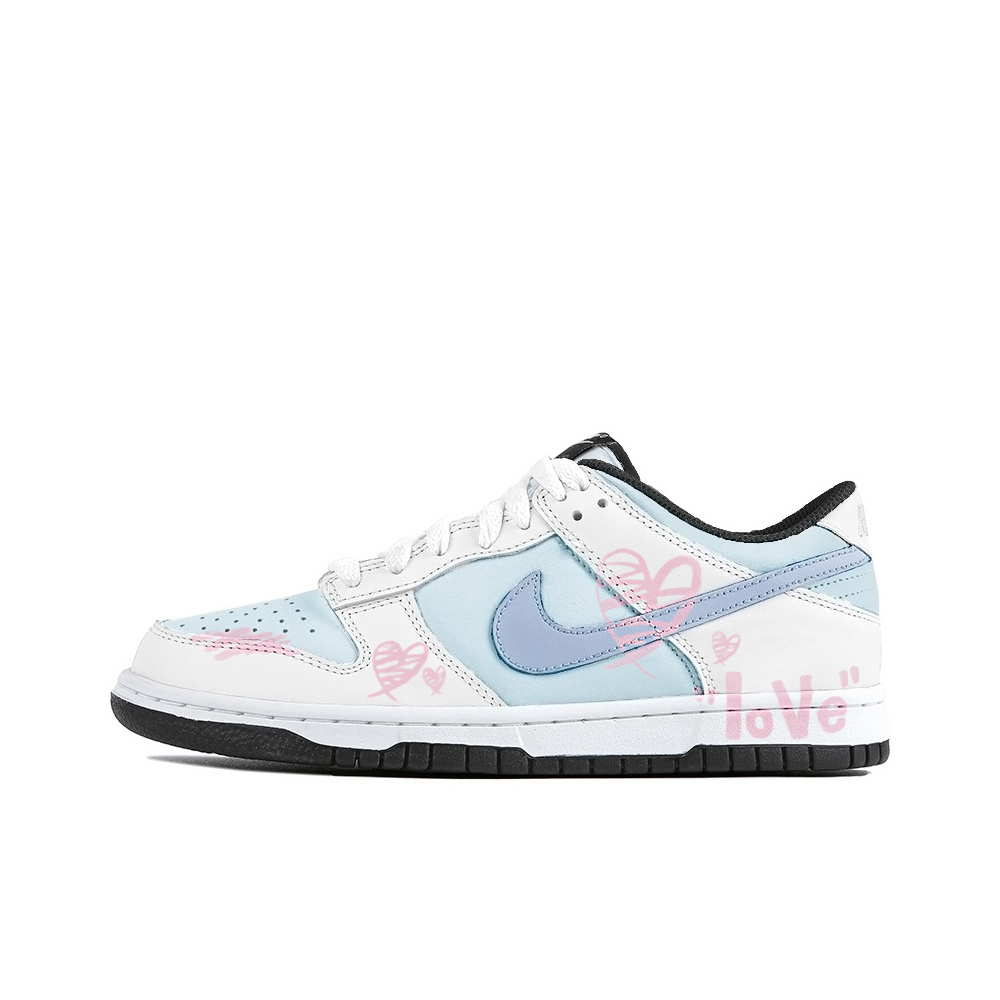 Nike Dunk Without Thought, Amber Cushioning, Wear Resistant Low Top Skateboard Shoes GS Blue Purple