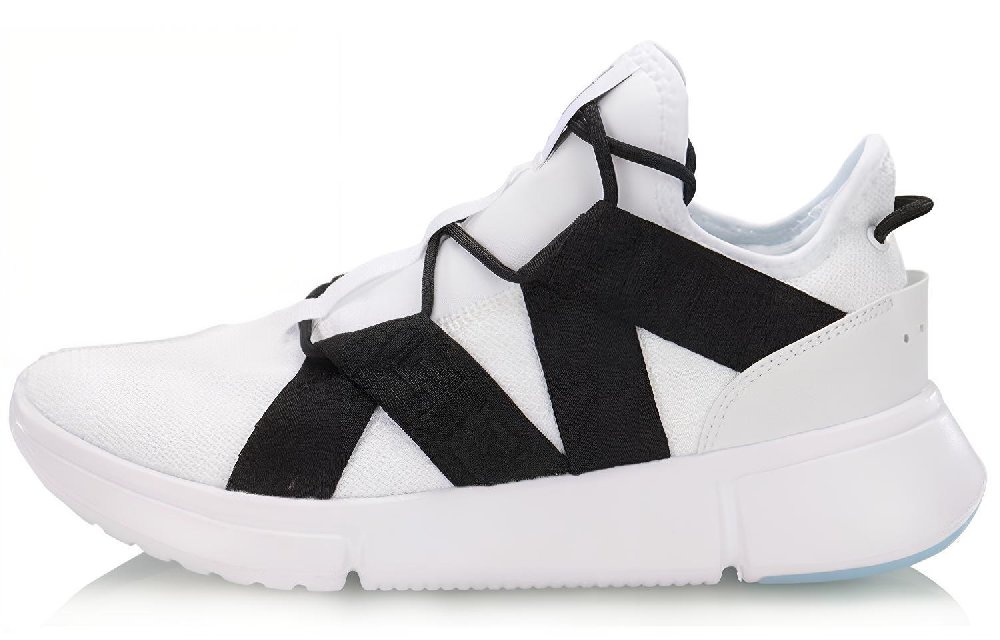 LiNing Essence Cushioning Wear-Resistant Low-Top Casual Shoes Men's White Black