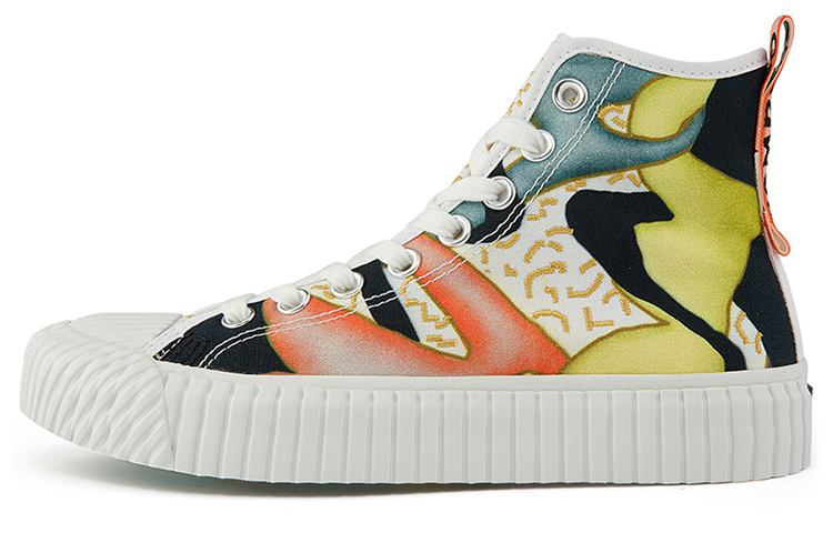 Kappa Lightweight And Breathable High Top Skateboard Shoes Unisex Multicolor