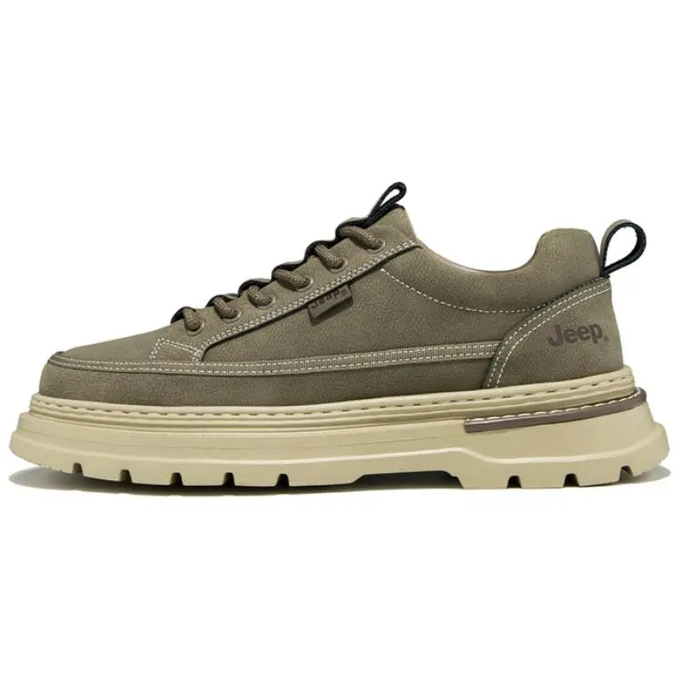 Jeep Low Top Casual Shoes Men's Khaki