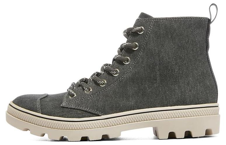 Skechers Roadies Abrasion Resistant Coverage High Top Canvas Shoes Women's Charcoal Gray