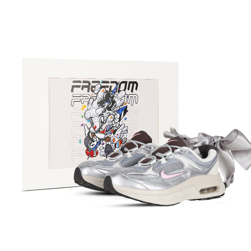 Nike Air Max Bliss Low-Top Casual Shoes Women's Silver Pink