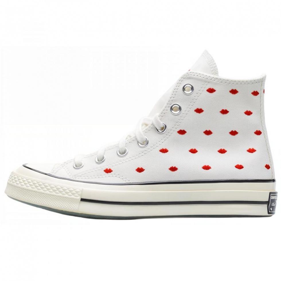 Converse Chuck Taylor All Star 70 Hi Embroidered Lips Vintage White