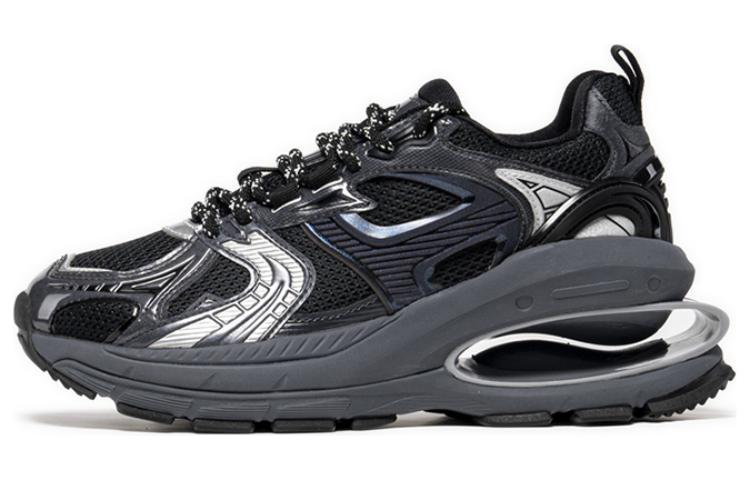 LiNing Project* C+ Cushioning, Wear Resistant Low Top Skateboard Shoes Women's Black Gray