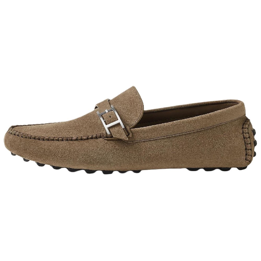 HERMES Idylle Gommino Loafers Men's Brown