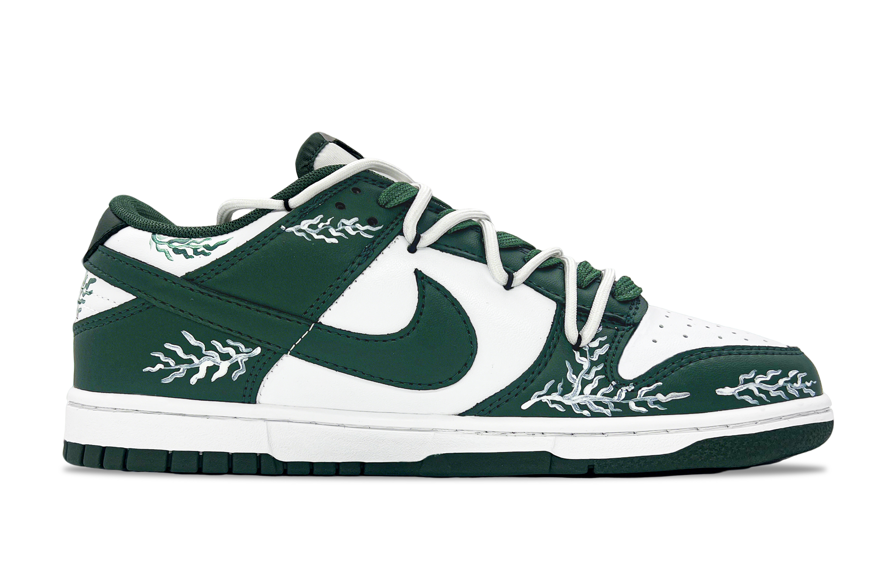 Nike Dunk Breathable Low Top Skateboard Shoes Unisex Green White