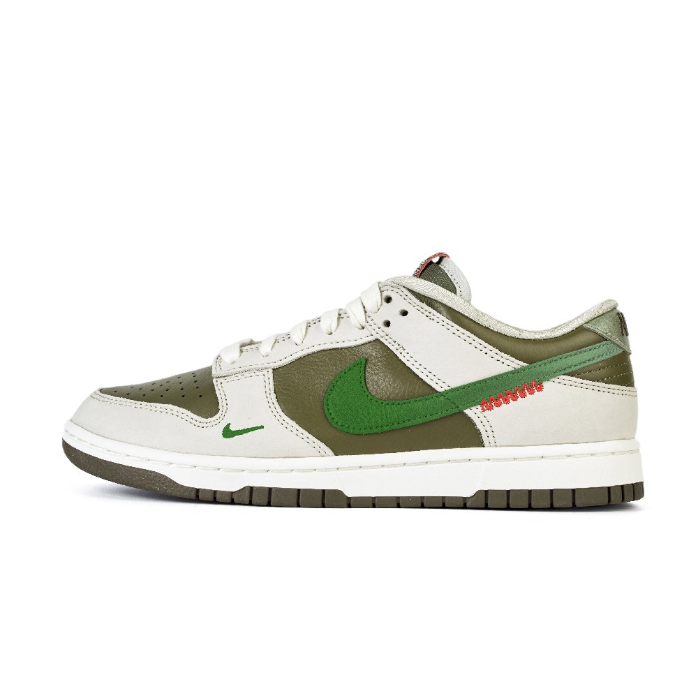 Nike Dunk Lisao Anti-Slip Wear-Resistant Low-Top Skateboard Shoes Unisex White Green