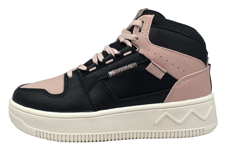 361° Abrasion Resistant Slip Resistant High Top Skateboard Shoes Women's Black Pink