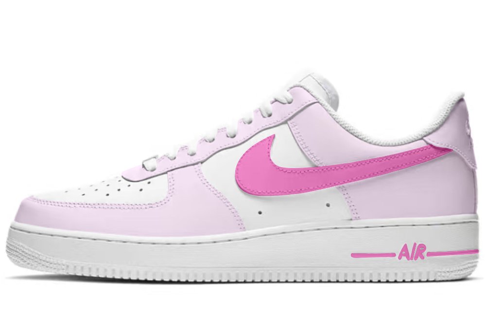 Nike Air Force 1 Anti-Slip Wear-Resistant Low-Top Skateboard Shoes Men's Pink White
