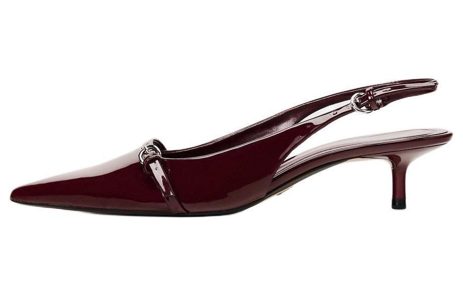 ZARA Casual Single Shoes Women's Burgundy