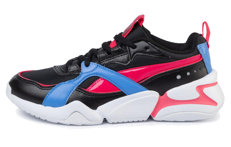 PUMA Nova Anti Slip Wear Resistant Low Top Running Shoes Women's Black Pink Blue