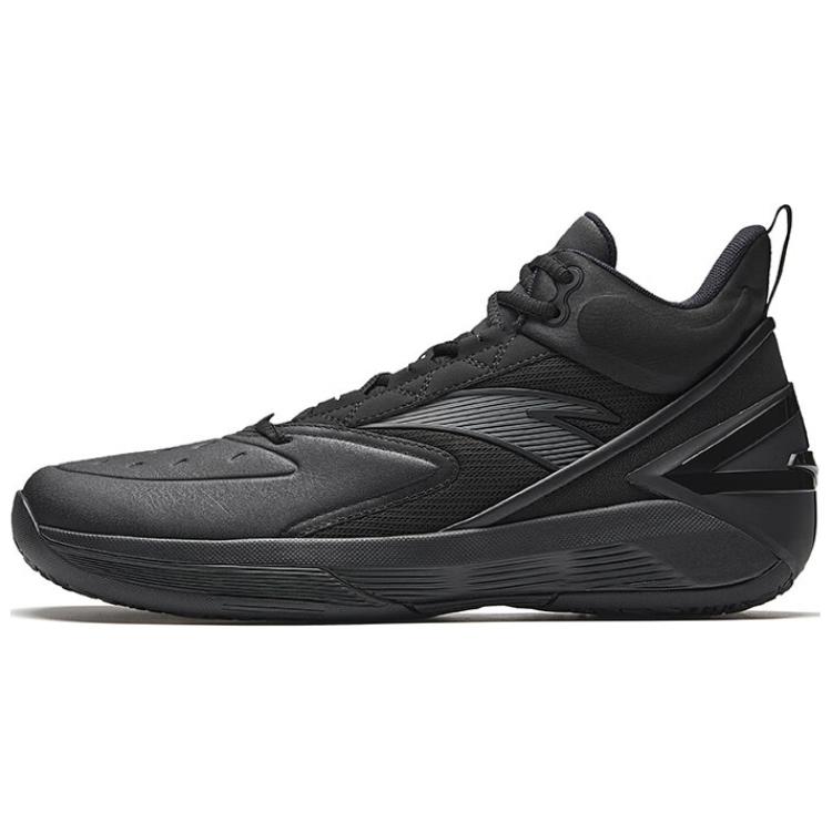 Anta Slip-Resistant Coverage Wear-Resistant High-Top Basketball Shoes Men's Black