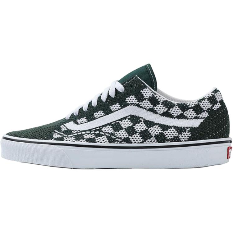 Vans Old Skool Abrasion Resistant Low Top Skateboard Shoes Unisex White Green