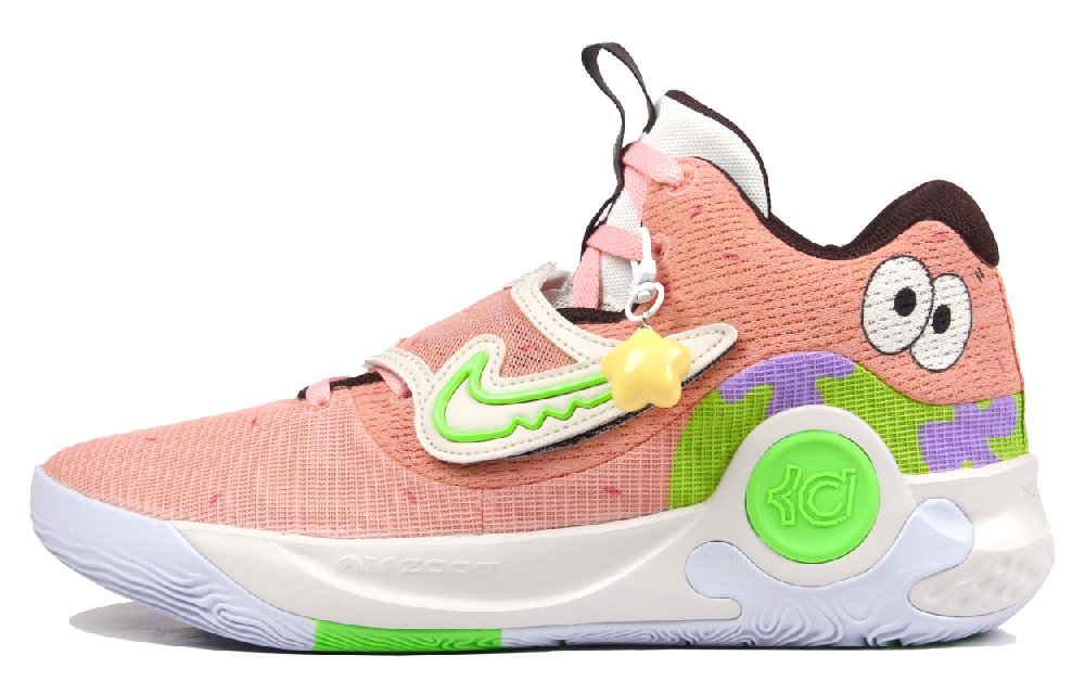 Nike KD Trey 5 X EP Durable Breathable Low-Top Basketball Shoes Men's White Pink Green