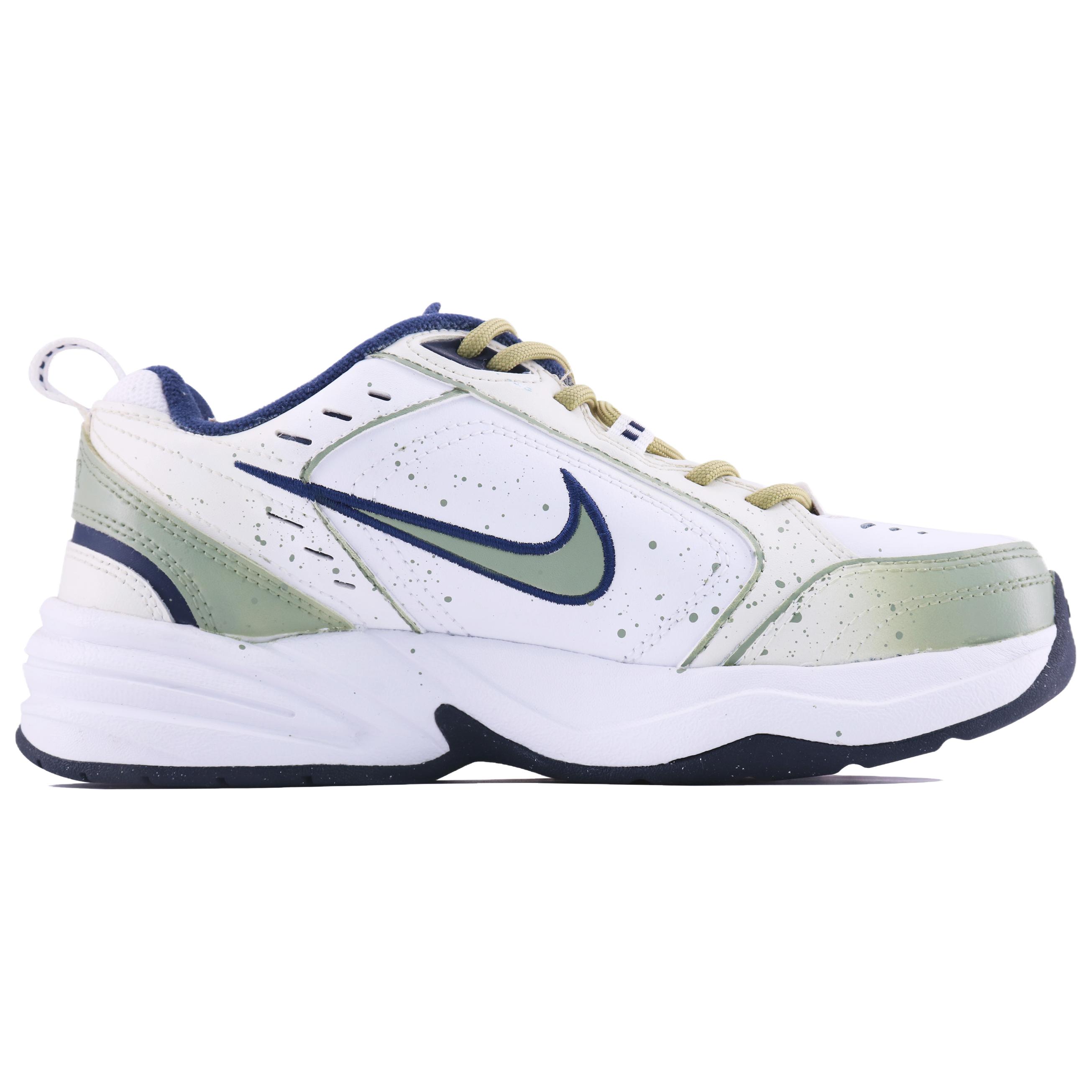 Nike Air Monarch 4 White Navy Bamboo Shadow Scroll SDS Abrasion Resistant Low Top Chunky Sneakers Unisex White Green купить в интернет-магазине Yoocart с быстрой доставкой по России.