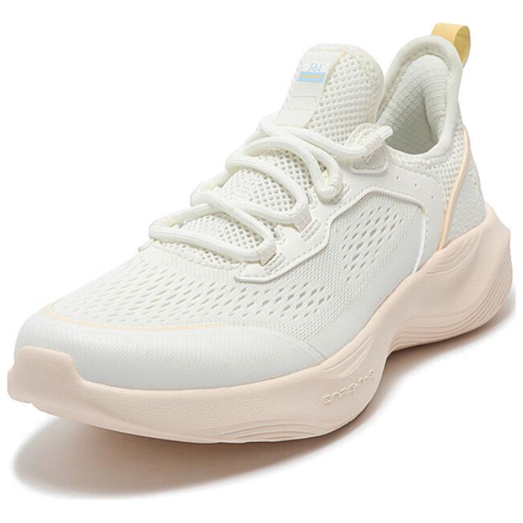 361° Slip-Resistant Breathable Low-Top Casual Running Shoes Women's White Cyan