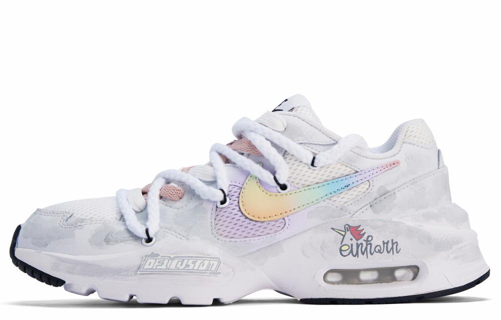 Nike Air Max Fusion Breathable Low Top Casual Shoes Women's Gray Purple