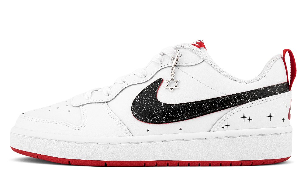 Nike Court Borough 2 Slip Resistant Low Top Skateboard Shoes Women's White
