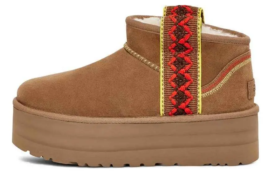 UGG Classic Ultra Mini Braid Boot Chestnut Women's