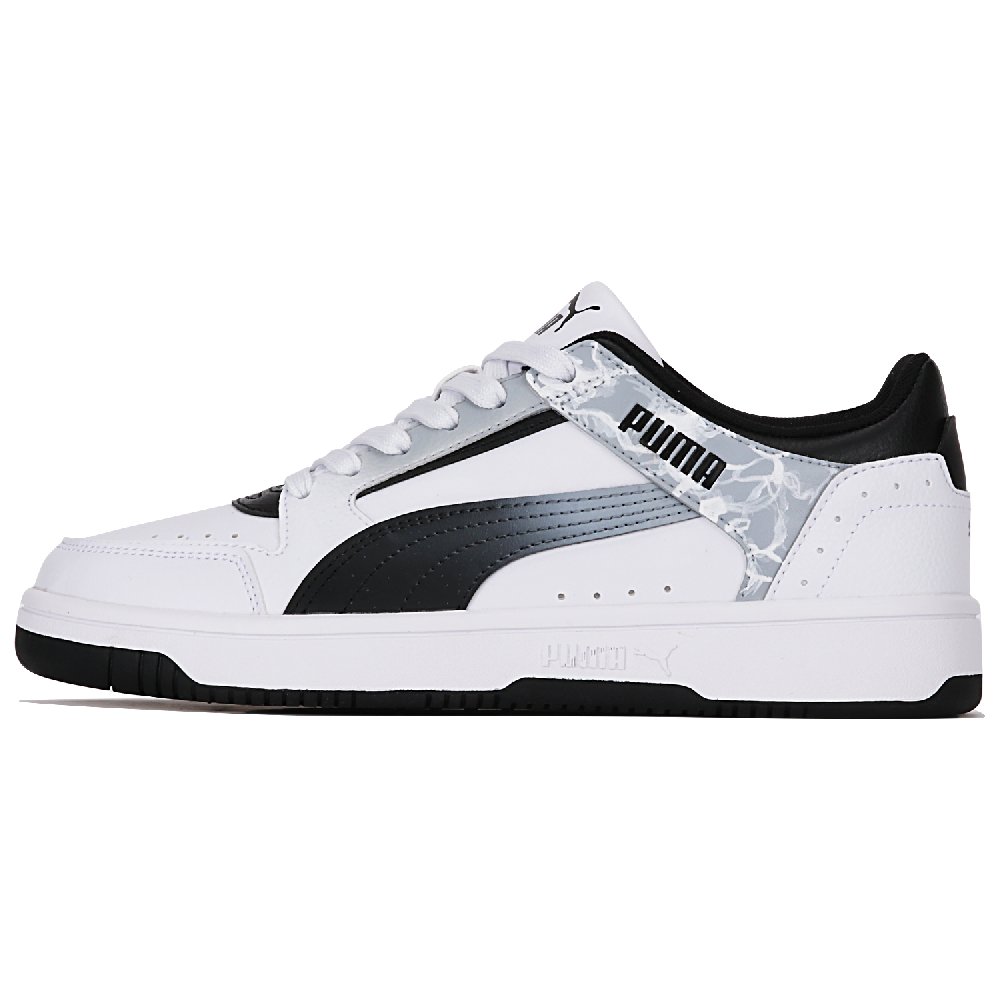 PUMA Rebound Joy Wear resistant And Lightweight Low top Skateboard Shoes Unisex Black Gray White