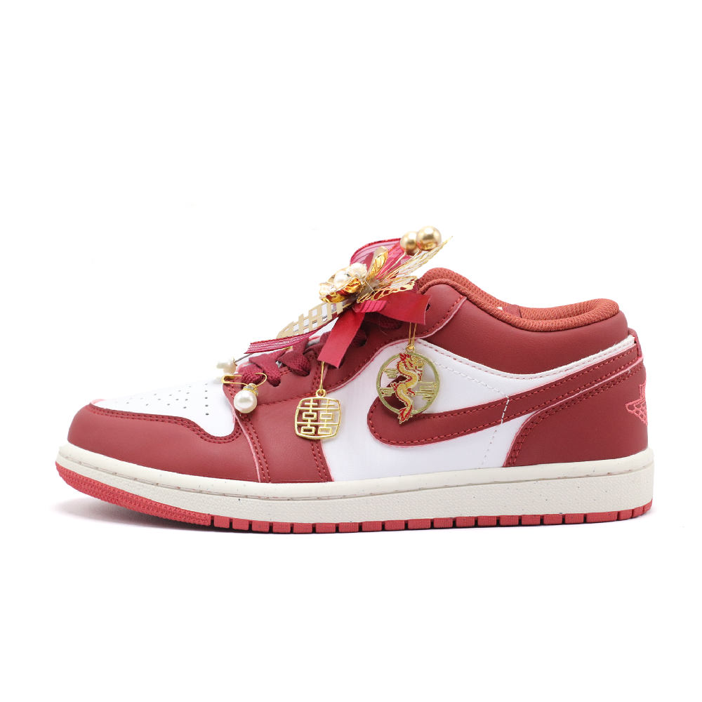 Jordan Air Jordan 1 Abrasion Resistant Low Top Vintage Basketball Shoes Women's Red