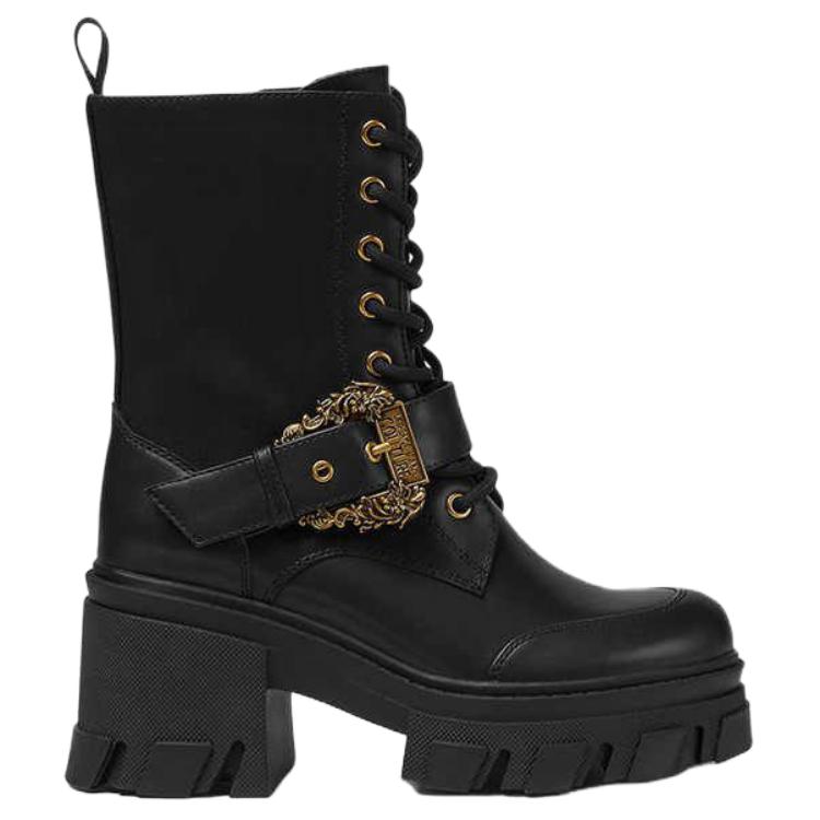 VERSACE JEANS COUTURE Drew Short Martin Boot Women's Black