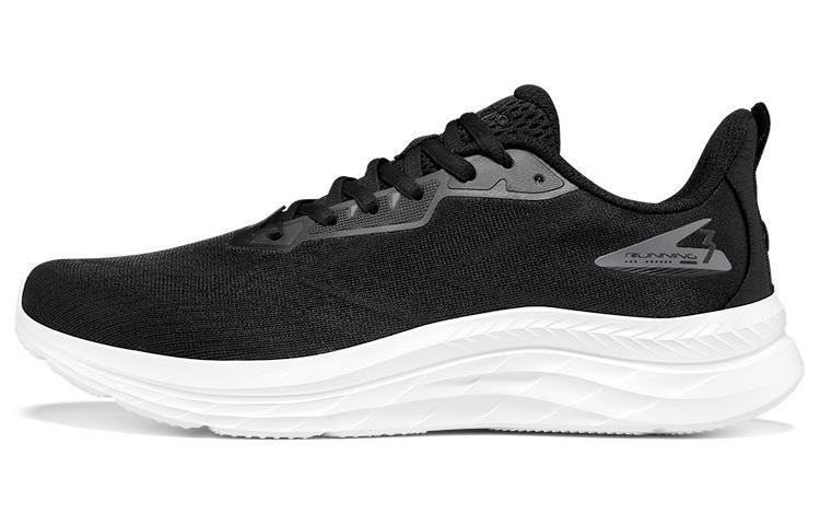 361° Slip-Resistant Breathable Lightweight Low-Top Running Shoes Men's Black White